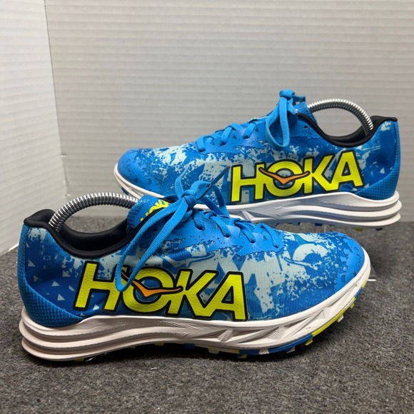 Hoka One One Other - Hoka Crescendo XC Blue Yellow Cross Country Racing Spikes Mens 9 Womens 10.5